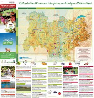 Carte restauration régionale Rhone-Alpes-Bienvenue à la ferme-2017