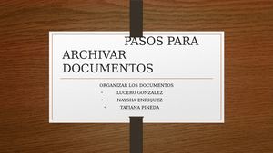 Pasos Para Archivar Documentos