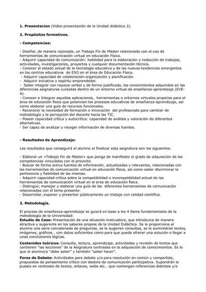 Guía Docente TFM Herramientas TIC y Educación Física