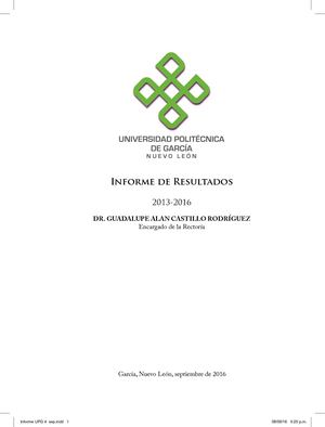 UPG Informe de Resultados 2013-2016