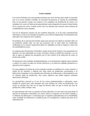 Costos Estándar