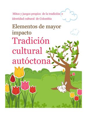 TRADICIÓN Y CULTURA COLOMBIANA