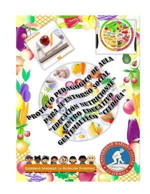 PROYECTO PEDAGÓGICO DE AULA PARA EL ENTORNO SOCIAL "EDUCACIÓN NUTRICIONAL"