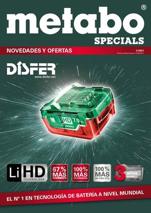 Herramientas Metabo Disfer Specials 2017 W2 Folleto Hasta 31de Agosto 2017