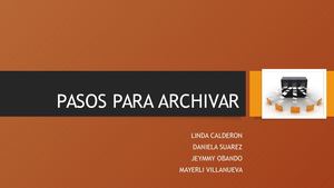 Pasos Para Archivar