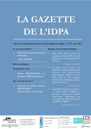 Gazette de l'IDPA - Numéro 26 - Juin 2017