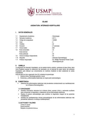 Sílabo De Internado Hospitalario 2007 I