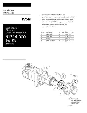Char-Lynn / Disc Valve Motor /6000 Series