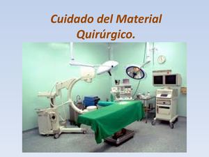 cuidado del material quirurgico