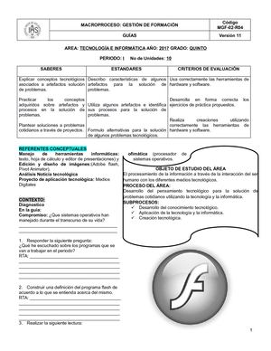 GUIA 1P QUINTO  INFORMATICA 2017