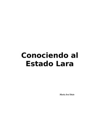 Conociendo Al Estado Lara