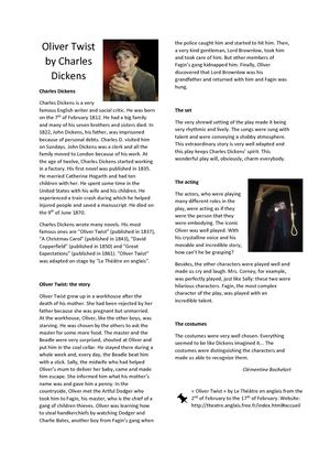 OLIVER TWIST PRESS REVIEW 2017