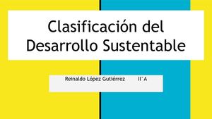 Clasificación Del Desarrollo Sustentable (Drive)