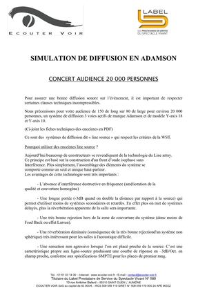 Memoire Technique Et Simulation Concert 20000 Personnes