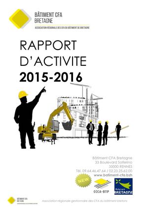 Rapport d'activité 2015-2016 Bâtiment CFA Bretagne