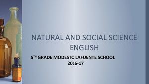 SCIENCE AND ENGLISH 5TH GRADE