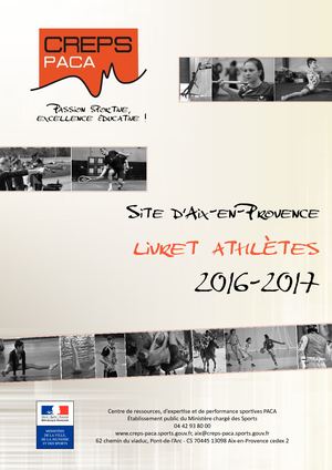 Livret athlète 2016/2017 - - CREPS PACA, site d'Aix-en-Provence