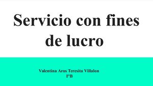 Servicio Con Fines De Lucro