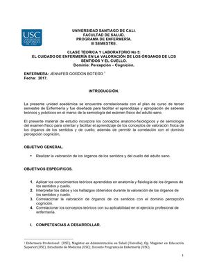 Clase Organos De Los Sentidos
