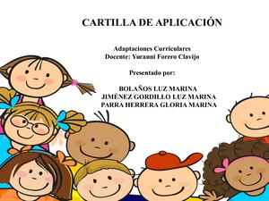 Cartilla de aplicación.