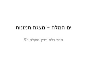 ים המלח – מצגת תמונות תמר וירין ו'5