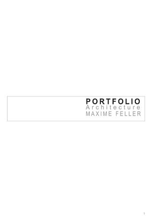 Portfolio D'architecture Maxime Feller
