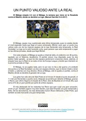 Un Punto Valioso Ante La Real