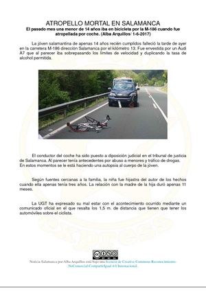 Atropello Mortal En Salamanca