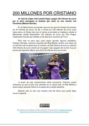 200 Millones Por Cristiano