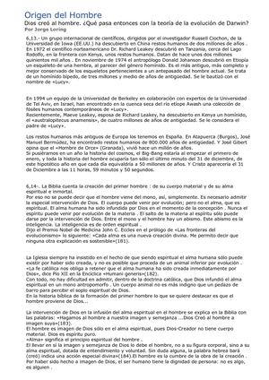 el origen del hombre