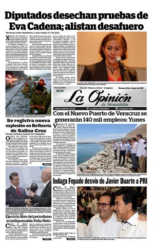 16 De Junio De 2017 | La Opinión de Minatitlán