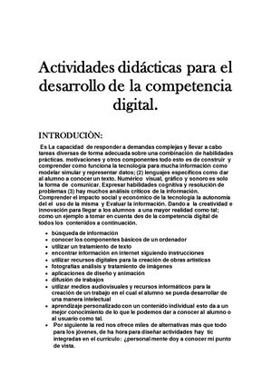 ACTIVIDADES DIDACTICAS