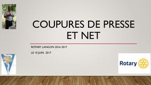 Coupures De Presse Rotary Langon Sauternes