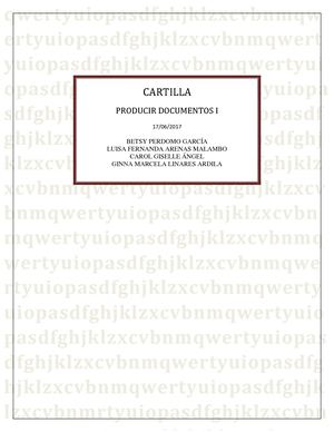 Cartilla, Producir Documentos I