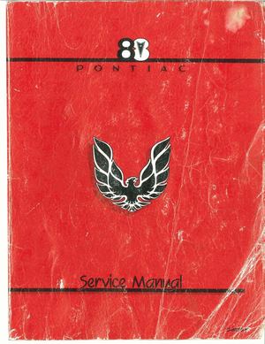 1991 PONTIAC FIREBIRD Service Repair Manual