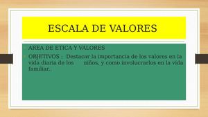 Anexo Escala De Valores