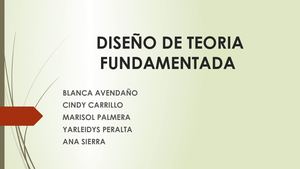 Diseño De Teoria Fundamentada