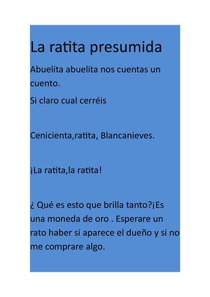 La Ratita Presumida