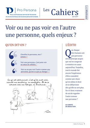 PRO PERSONA | Cahier n°1 - Voir ou ne pas voir en l’autre une personne, quels enjeux ?