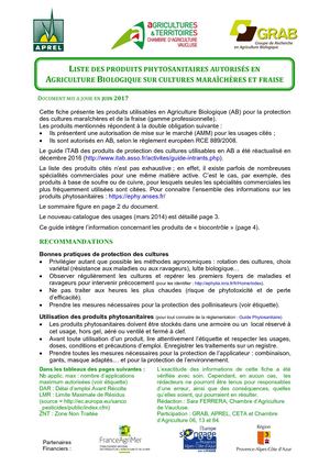 20170620 Actu Liste Phyto Bio Maraichage