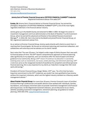 Le Jeremy Sorci Press Release Docx