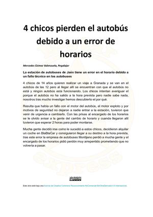 Cambio De Horario (Mercedes Gómez)