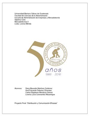 Proyecto Final Mercadotecnia II