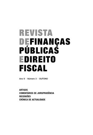 Revista Finanças Públicas  ano 9, n.º 3