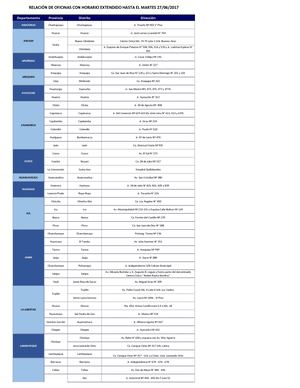Oficinas Horario Extendido