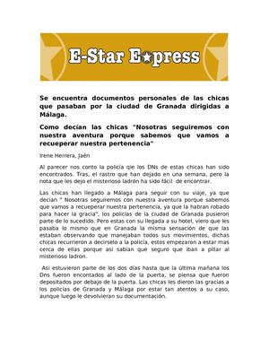 Se Encuentra Documentos Personales De Las Chicas Que Pasaban Por La Ciudad De Granada Dirigidas A Málaga