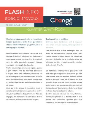 Flash info spécail travaux Bd St-Roch juillet 2017