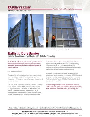 Transformer fire protection with Blastic barrier