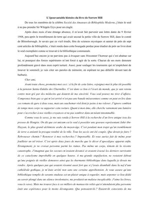 L'épouvantable Histoire Du Livre De Sorrow Hill