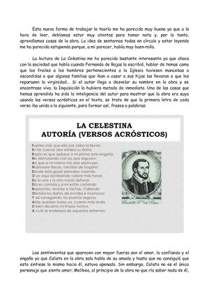 Reflexión Celestina